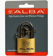 מנעול תלייה פליז א 40ממ ALBA.