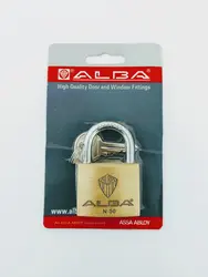 מנעול תלייה פליז א 50ממ ALBA